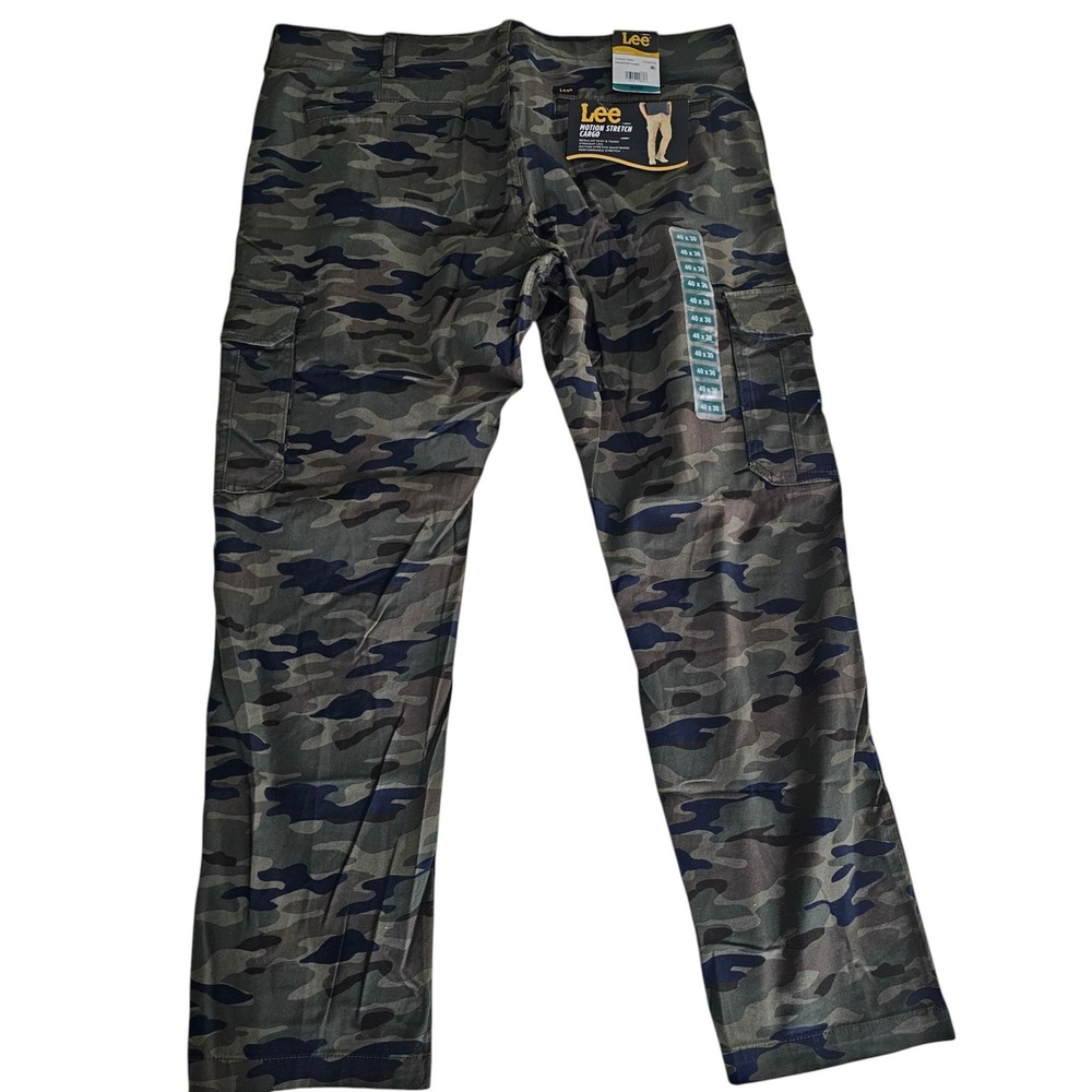 Lee Mens Cargo Pants Frontier Camo Motion Stretch Regular Fit 40x30 - Picture 6 of 8